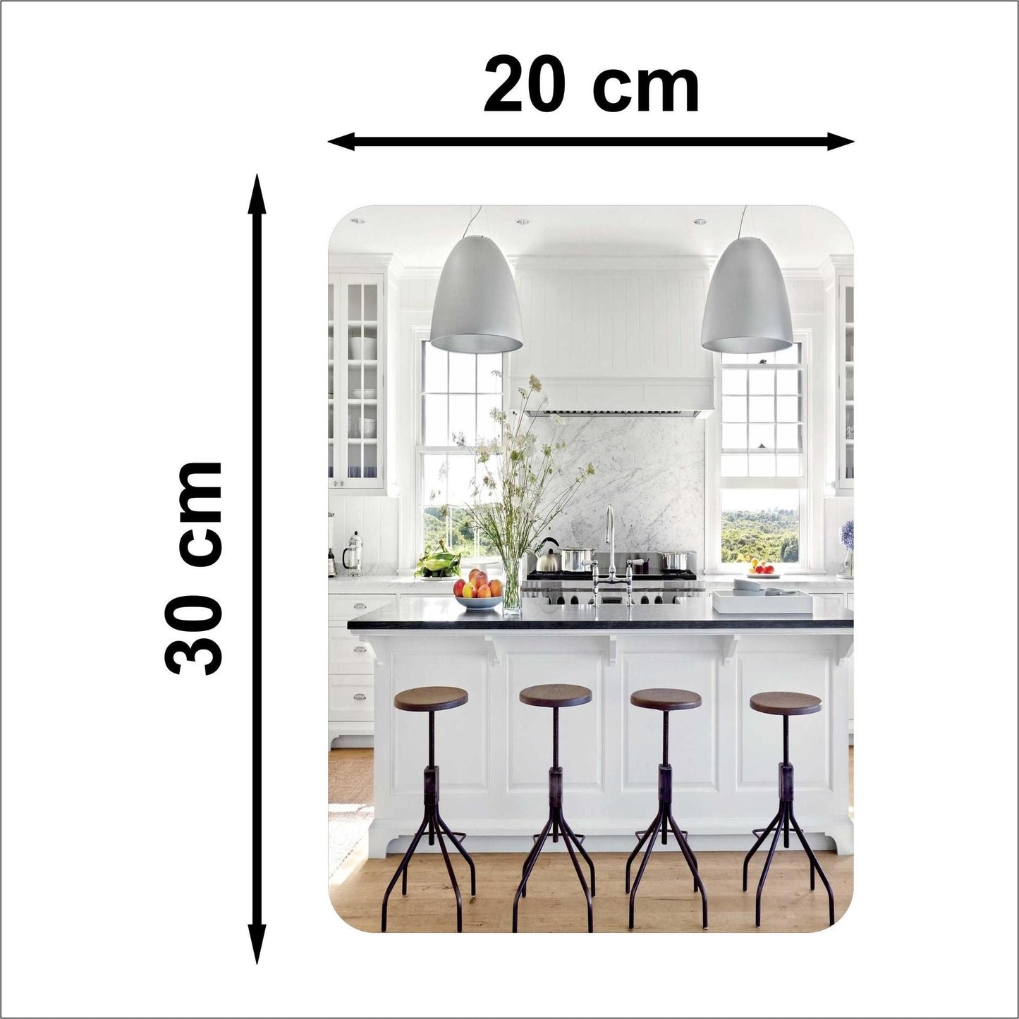 Combo of Oval Shape & Square Shape Mirror (Pack of 1)
